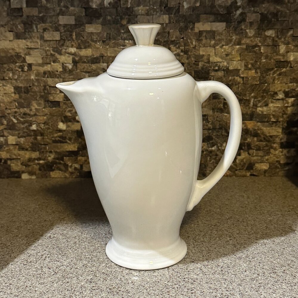 Fiesta Vintage Coffee Pot With Lid White